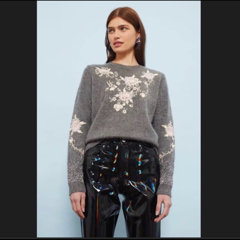 Topshop Embroidered Sweater NWT